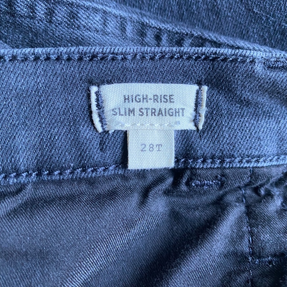 Madewell Slim Straight Leg in black "Richgrove Wash" Size 28 Tall - Picture 12 of 15